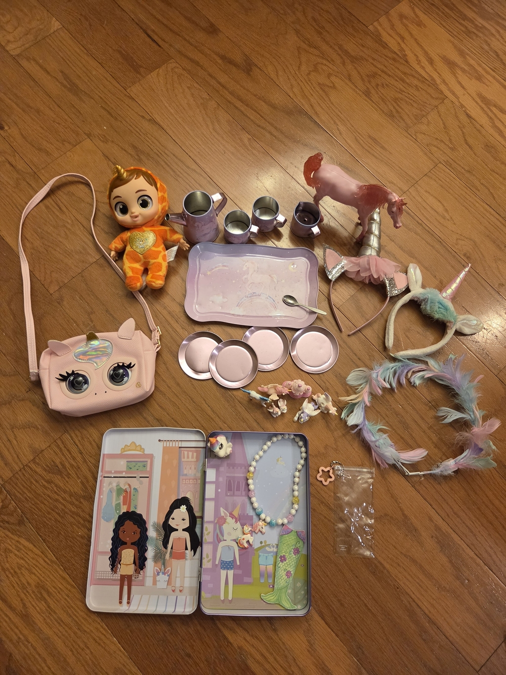 Pink Unicorn Purse & Play Accessory Set - Kids Toys